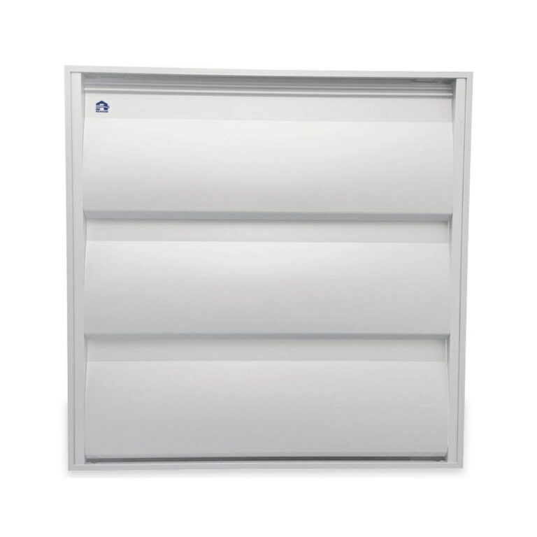 Surface-Mounted Overpressure Grille (W×H) 328 × 328 mm Aluminium Natural Anodised